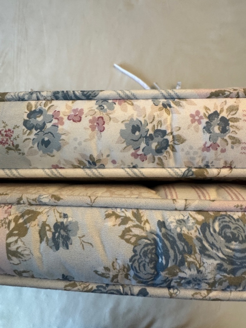 Shabby Chic Patchwork Floral Chair/Stool Cushions, set of 2 - Picture 4 of 7